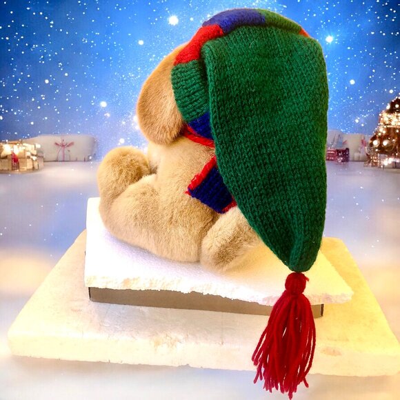 GUND Teddy Bear SNO CAP Winter Scarf & Hat with Tassel Stuffed Animal Plush Tag - Picture 3 of 12